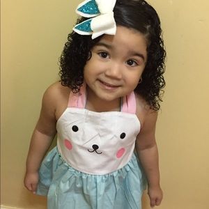 Easter dress and bow 3t